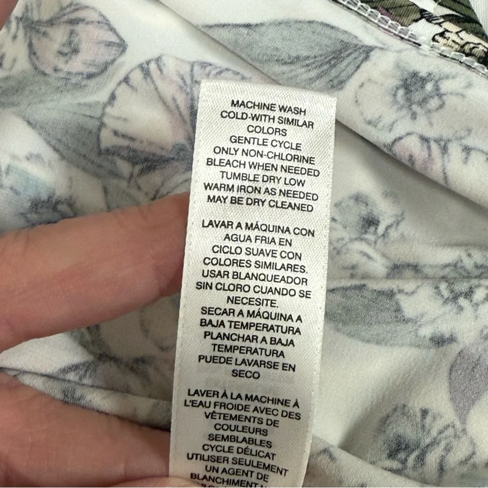 White House Black Market XS Floral Tiered Halter Tank Top Blouse Summer Chic - Picture 5 of 7